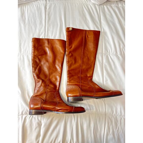 Ann Taylor Women’s Brown Leather Riding Boots Size 11M Knee High Equestrian - Picture 3 of 9